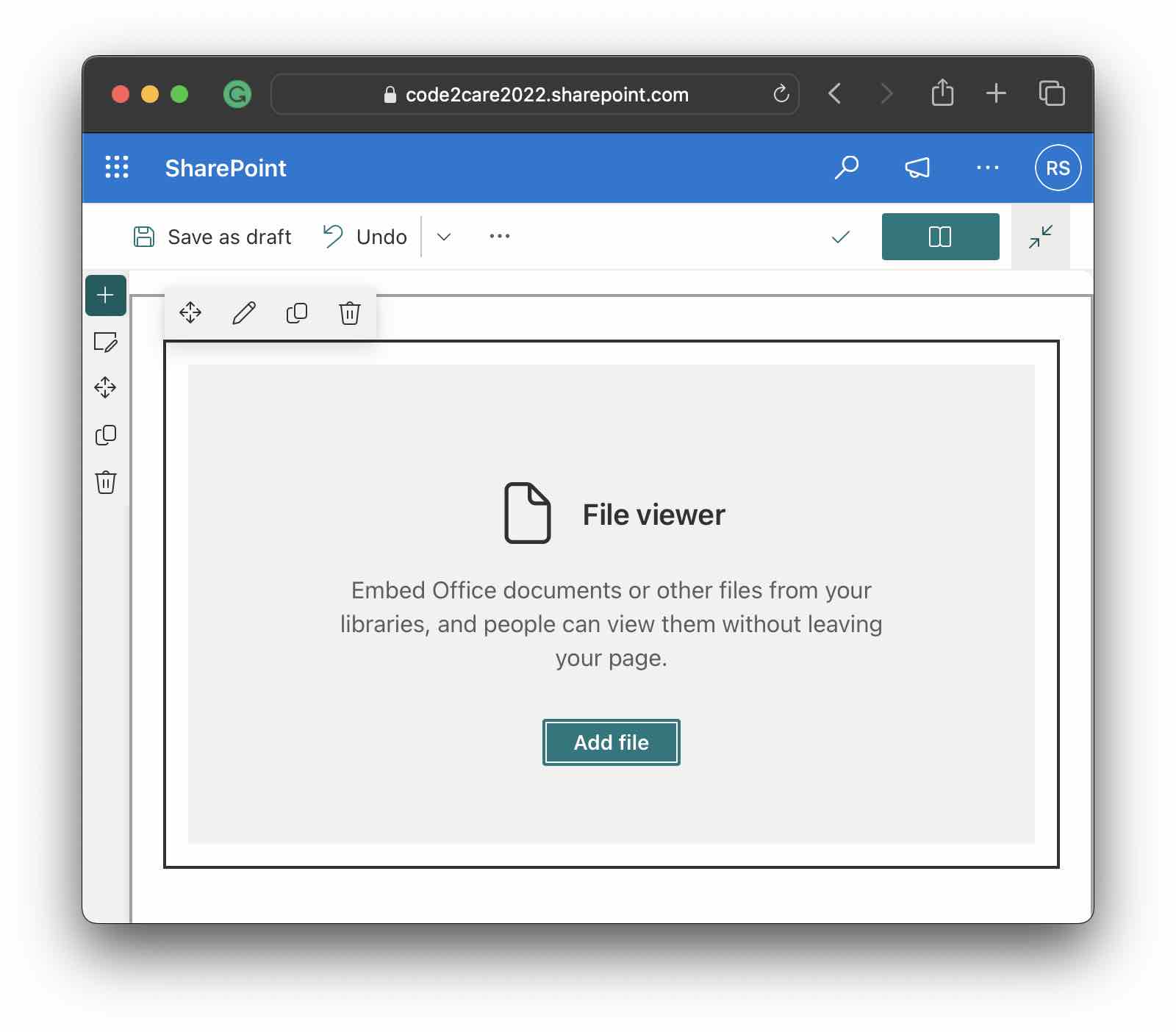 File viewer SharePoint Site Web Part Widget